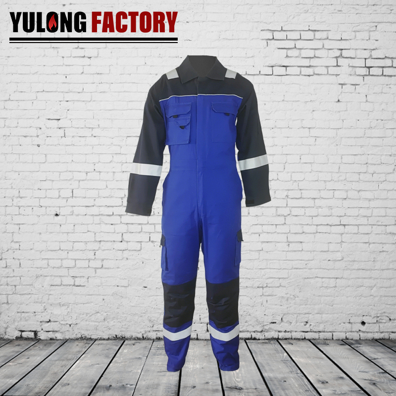 全棉抗油拒水防静电连体服