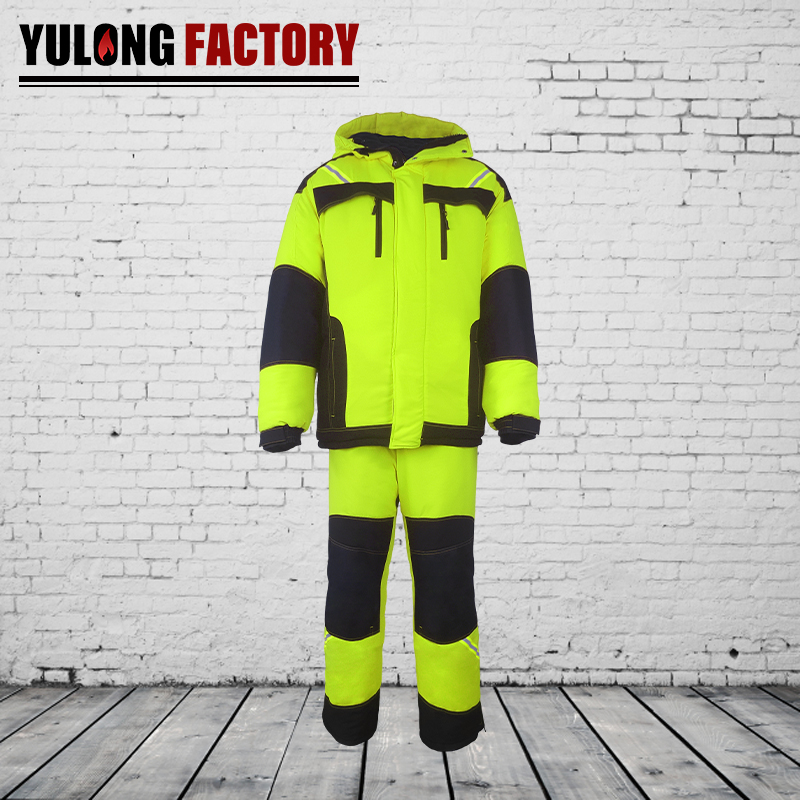 全棉抗油拒水荧光防静电套装