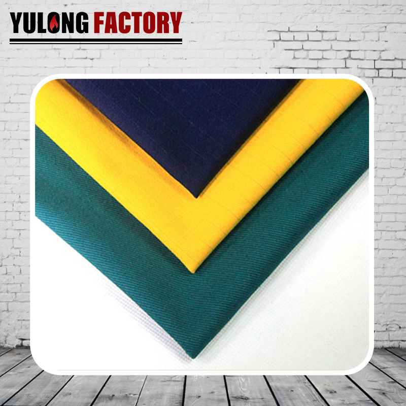 腈纶棉斜纹抗油拒水防静电面料